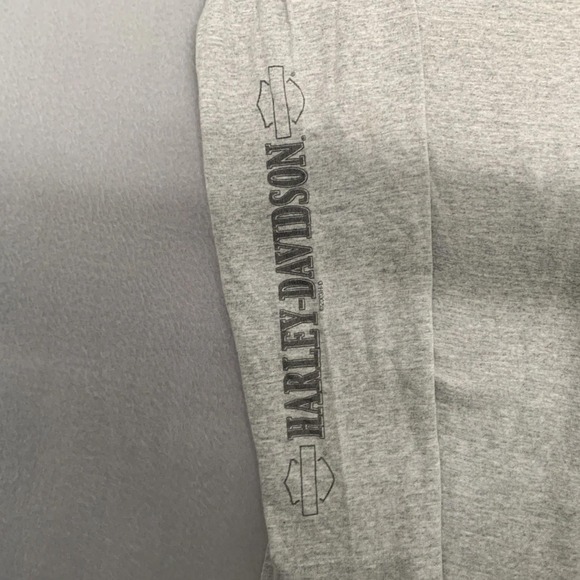 Vtg Harley Davidson L Alamo City San Antonio Long Sleeve T-shirt Gray 4 Hits Y2k - Picture 4 of 13